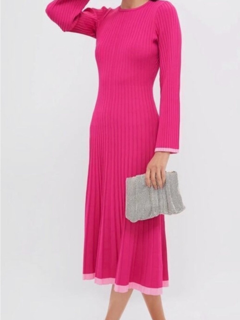 Tuckernuck Hyacinth House Size Medium Kiera Long Sleeve Knit Midi Sweater Dress